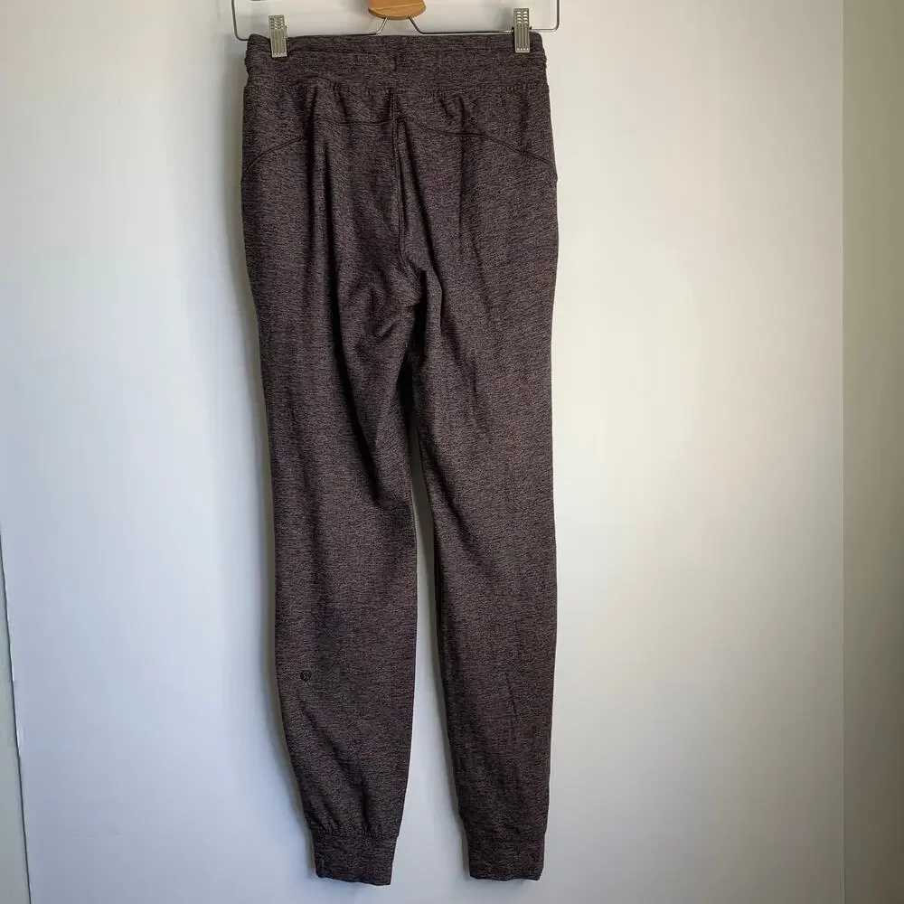 Lululemon Ready To Rulu Pant Heathered Spanish Rose Black Womens Size 4